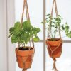 Home & Kitchen * | Gsc Mini Terracotta Pot With Hanger, Set Of 2