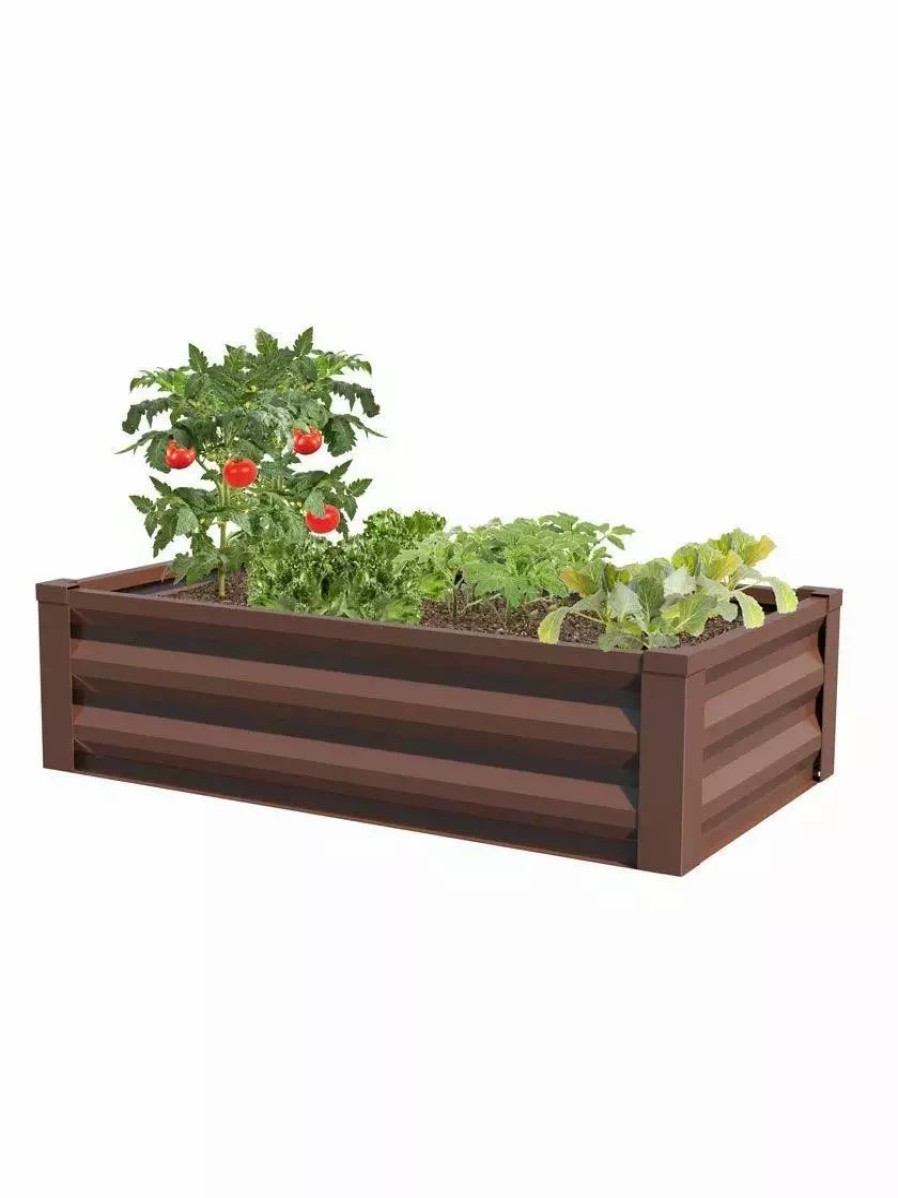 Planters & Raised Beds * | Gsc Powder-Coated Metal Raised Garden Bed, 24 X 48