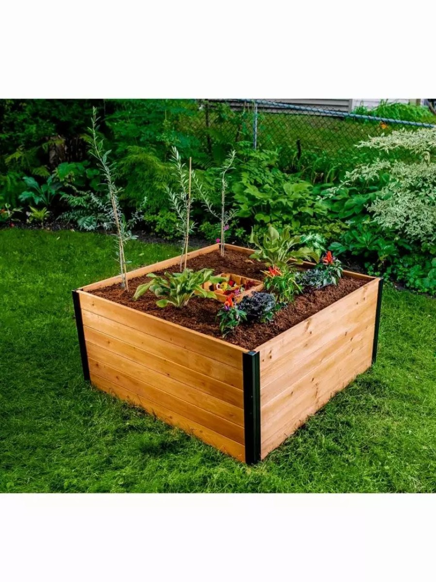 Planters & Raised Beds * | Gsc Vita Mezza Keyhole Garden, 4'X4'