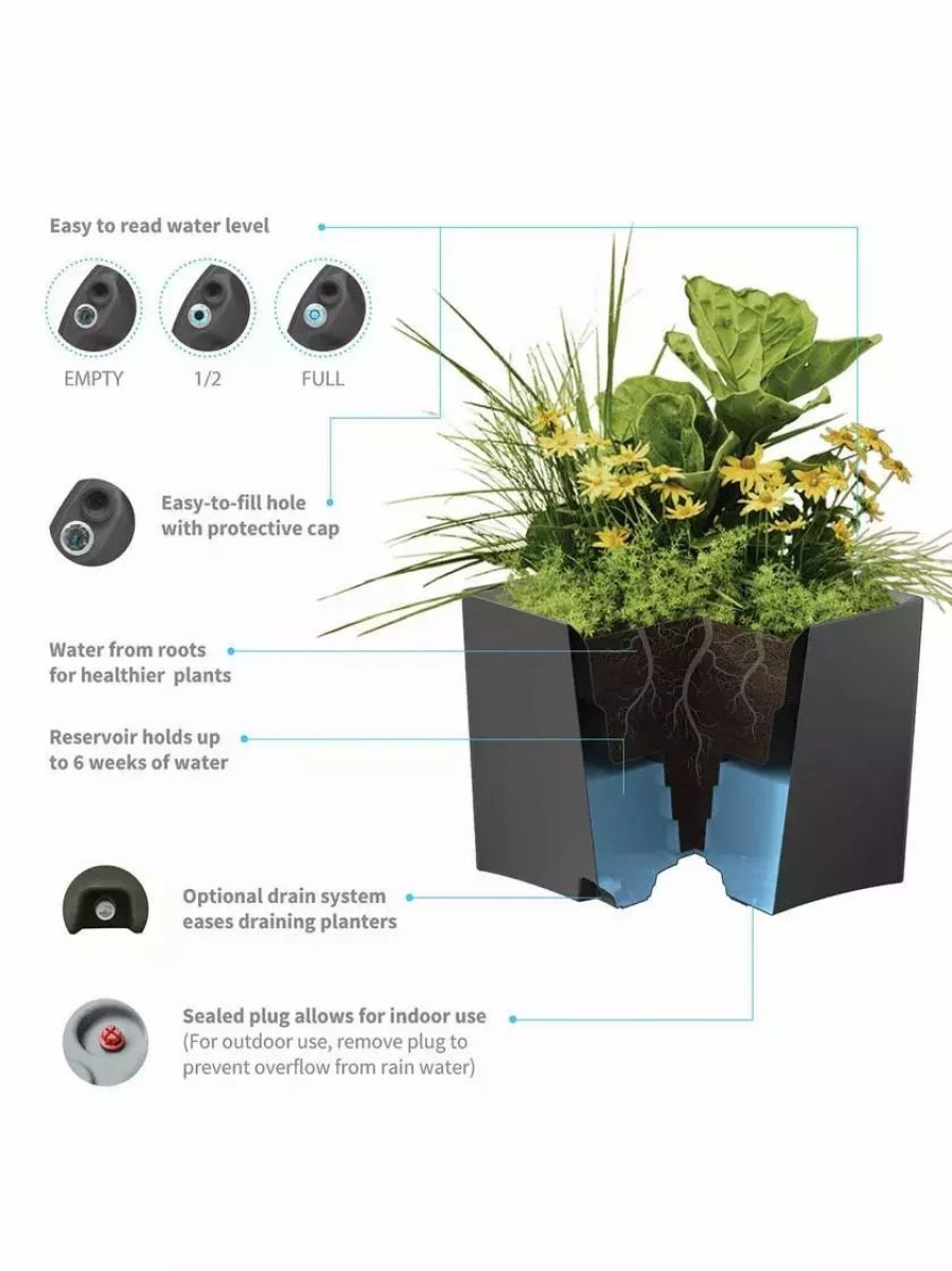 Planters & Raised Beds * | Gsc Trudrop One Pinch Planter, 29 Diameter