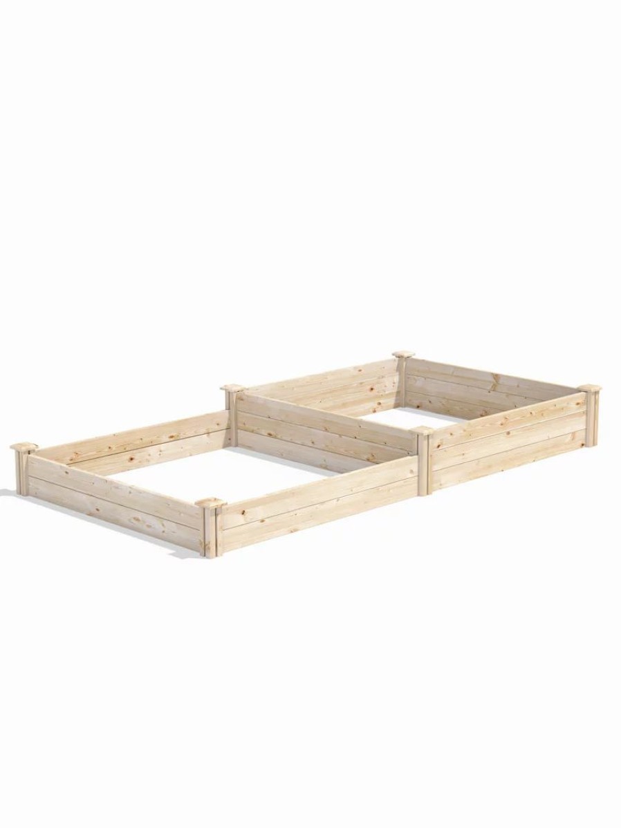 Planters & Raised Beds * | Gsc 2-Tier Pine Raised Garden Bed, 4'X8