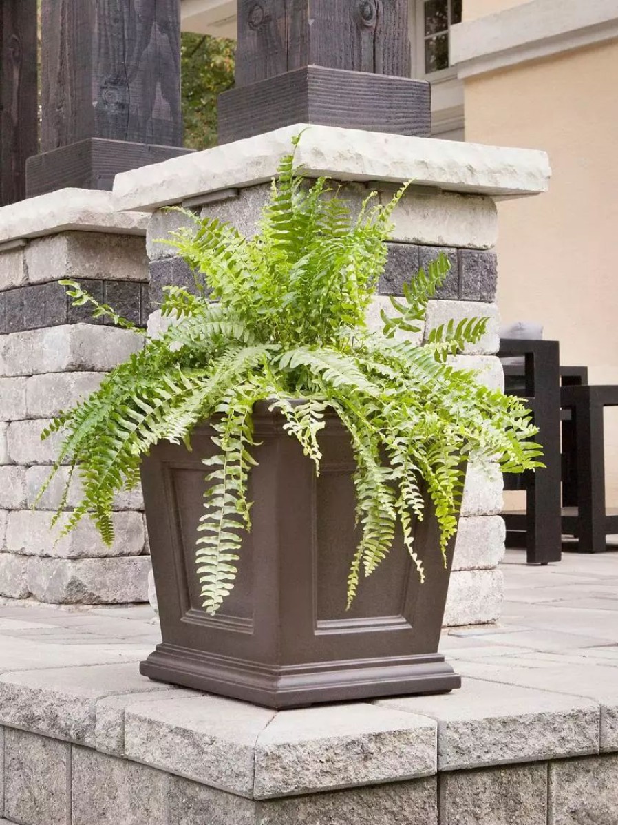 Planters & Raised Beds * | Gsc Fairfield Self-Watering Square Planter, 16" X 16"