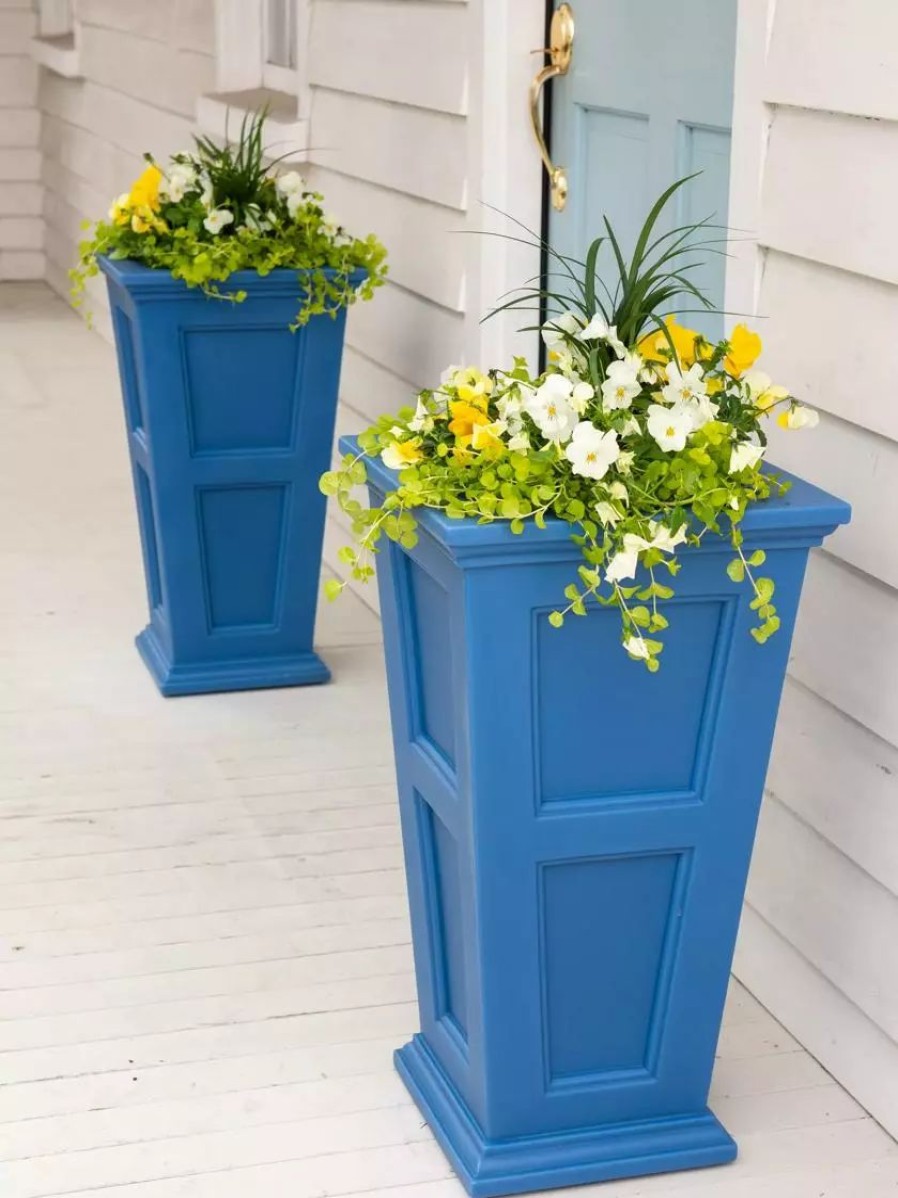 Planters & Raised Beds * | Gsc Fairfield Self-Watering Tall Patio Planters, 28"