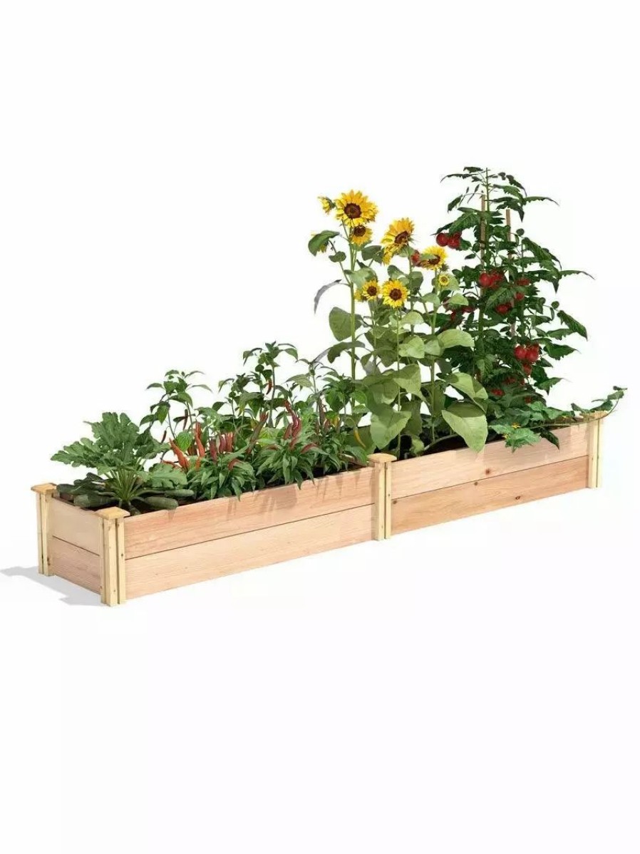 Planters & Raised Beds * | Gsc Premium Cedar Raised Garden Bed, 16 X 96