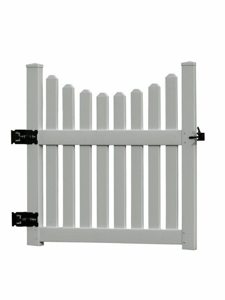 Landscaping Tools & Supplies * | Gsc Cottage Vinyl Picket Gate