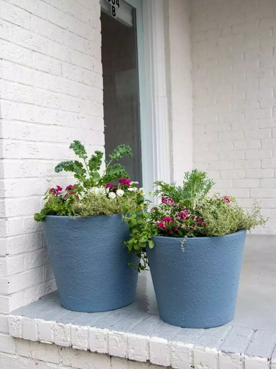 Planters & Raised Beds * | Gsc Self-Watering Fiberstone Planters