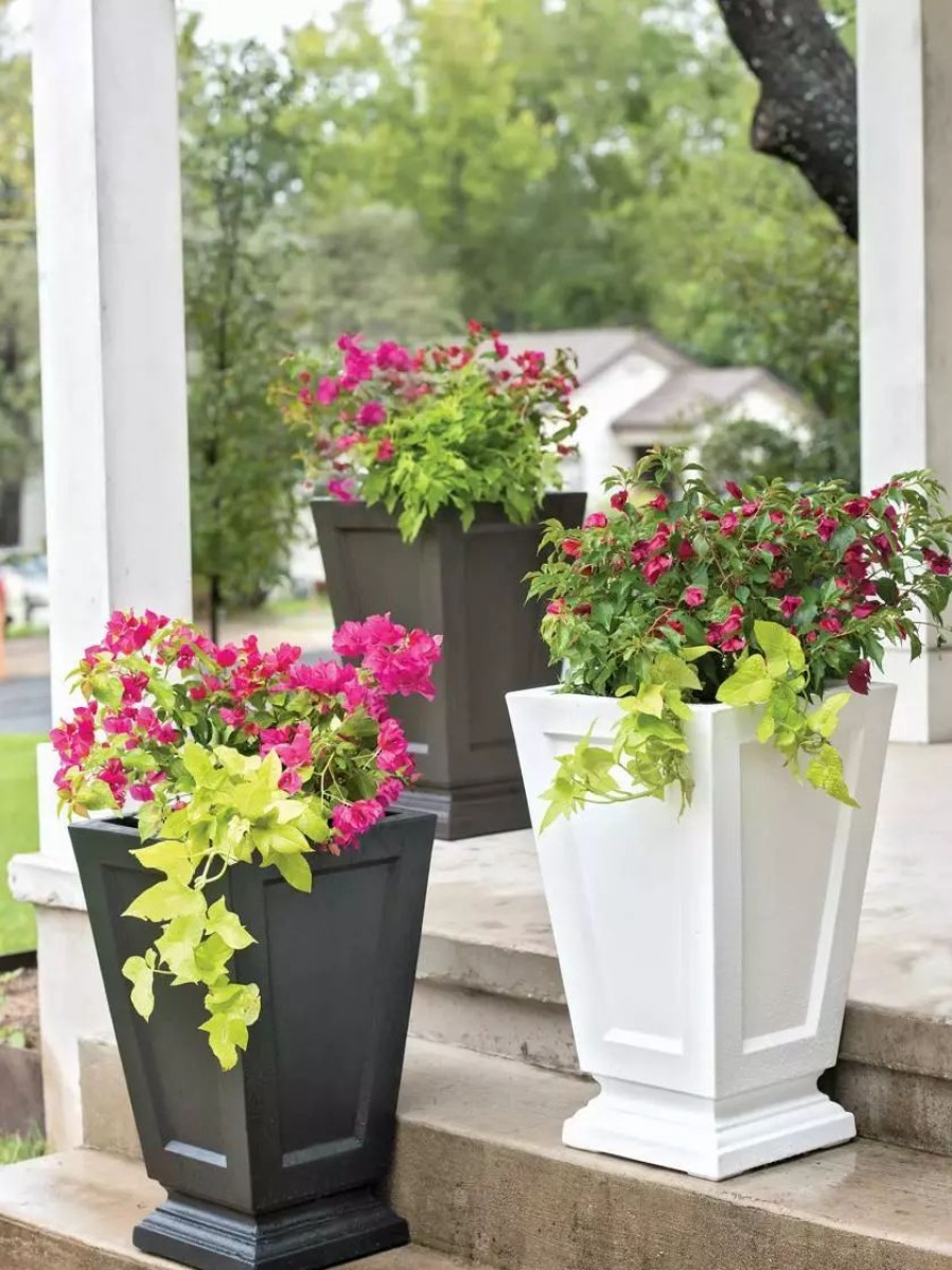 Planters & Raised Beds * | Gsc Kensington Self-Watering Tall Patio Planter, 25