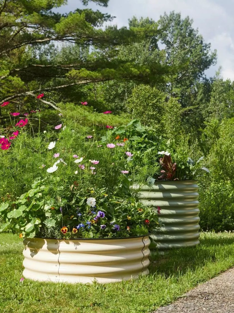 Planters & Raised Beds * | Gsc Birdies Round Metal Raised Bed