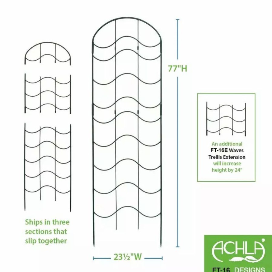 Plant Supports * | Gsc Achla Designs Waves Trellis Extension Piece