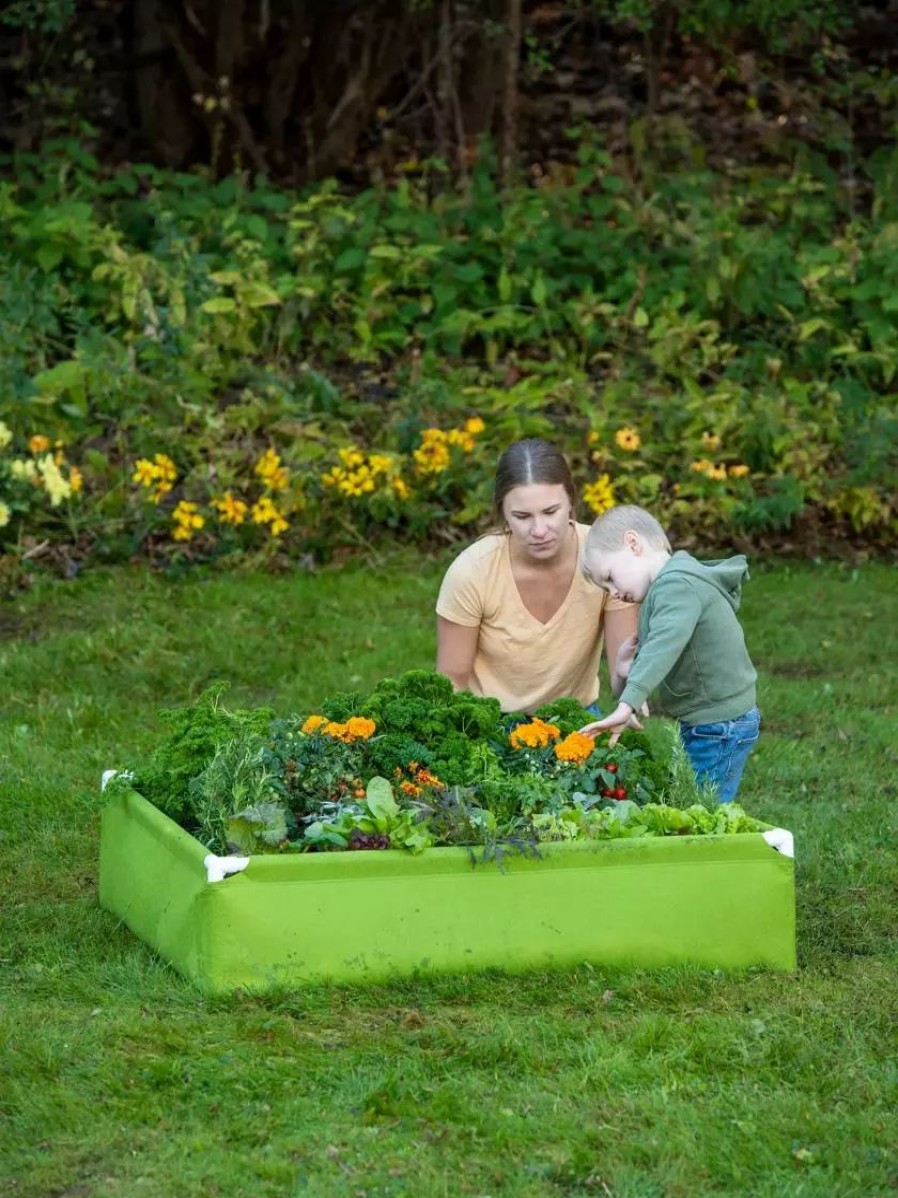 Planters & Raised Beds * | Gsc Framed Fabric Raised Bed, 4'X4 Green