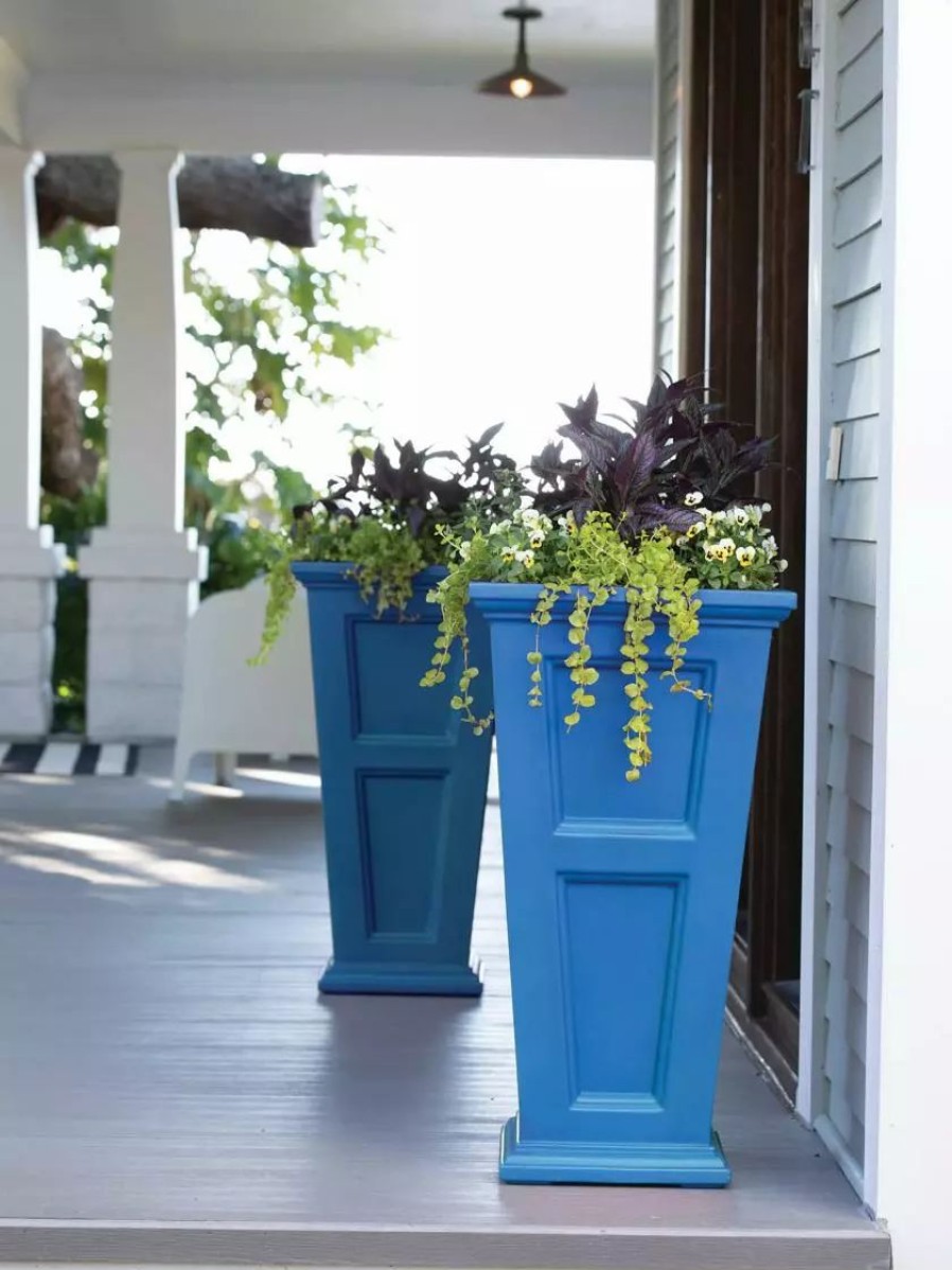 Planters & Raised Beds * | Gsc Fairfield Self-Watering Tall Patio Planters, 34"