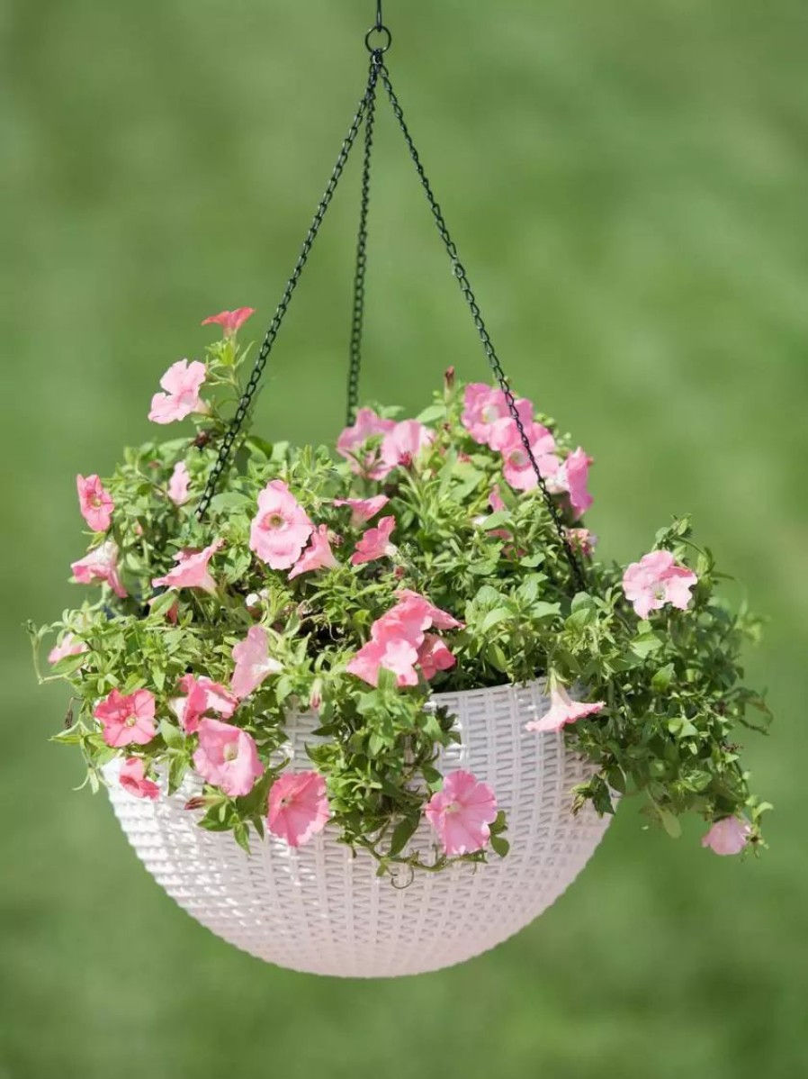 Planters & Raised Beds * | Gsc Weave Self-Watering Hanging Basket, 14