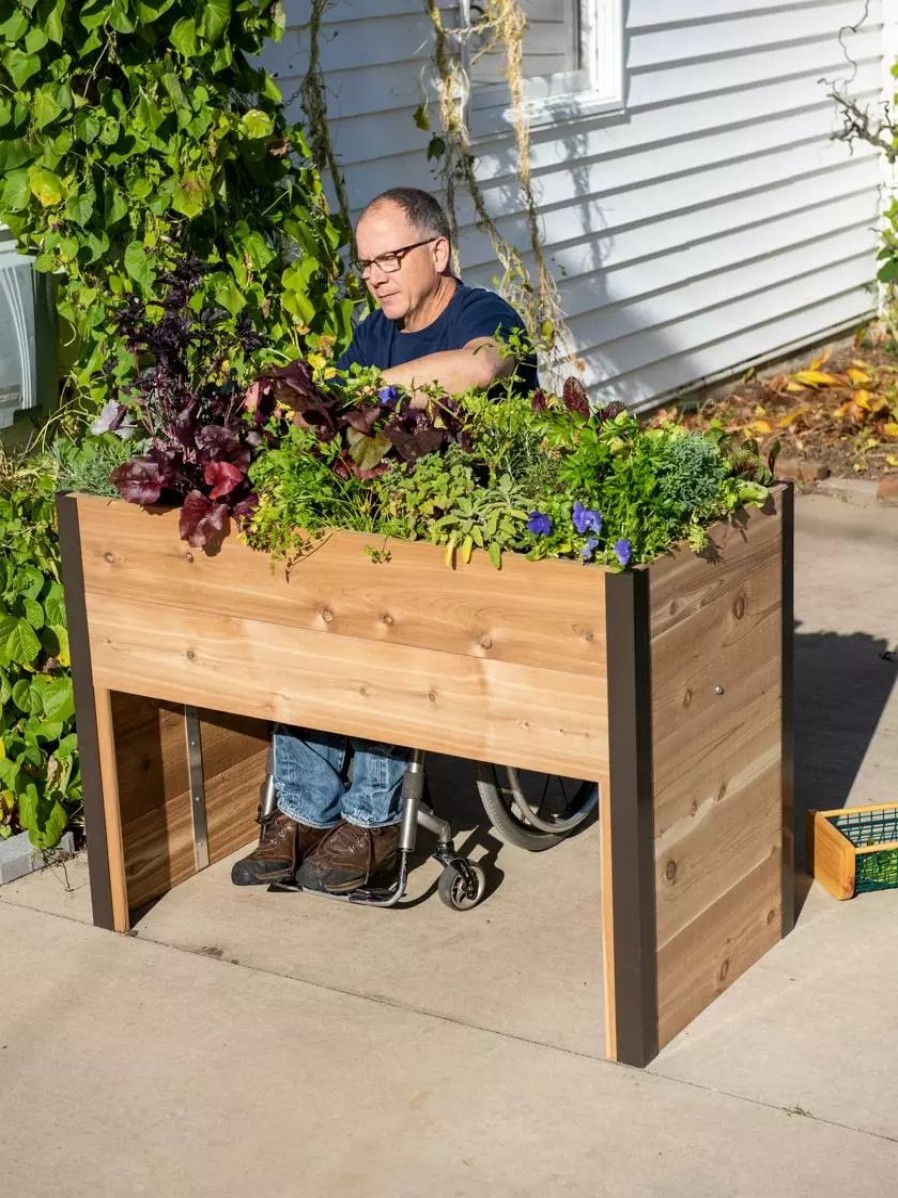 Planters & Raised Beds * | Gsc Wheelchair Accessible Elevated Garden Bed