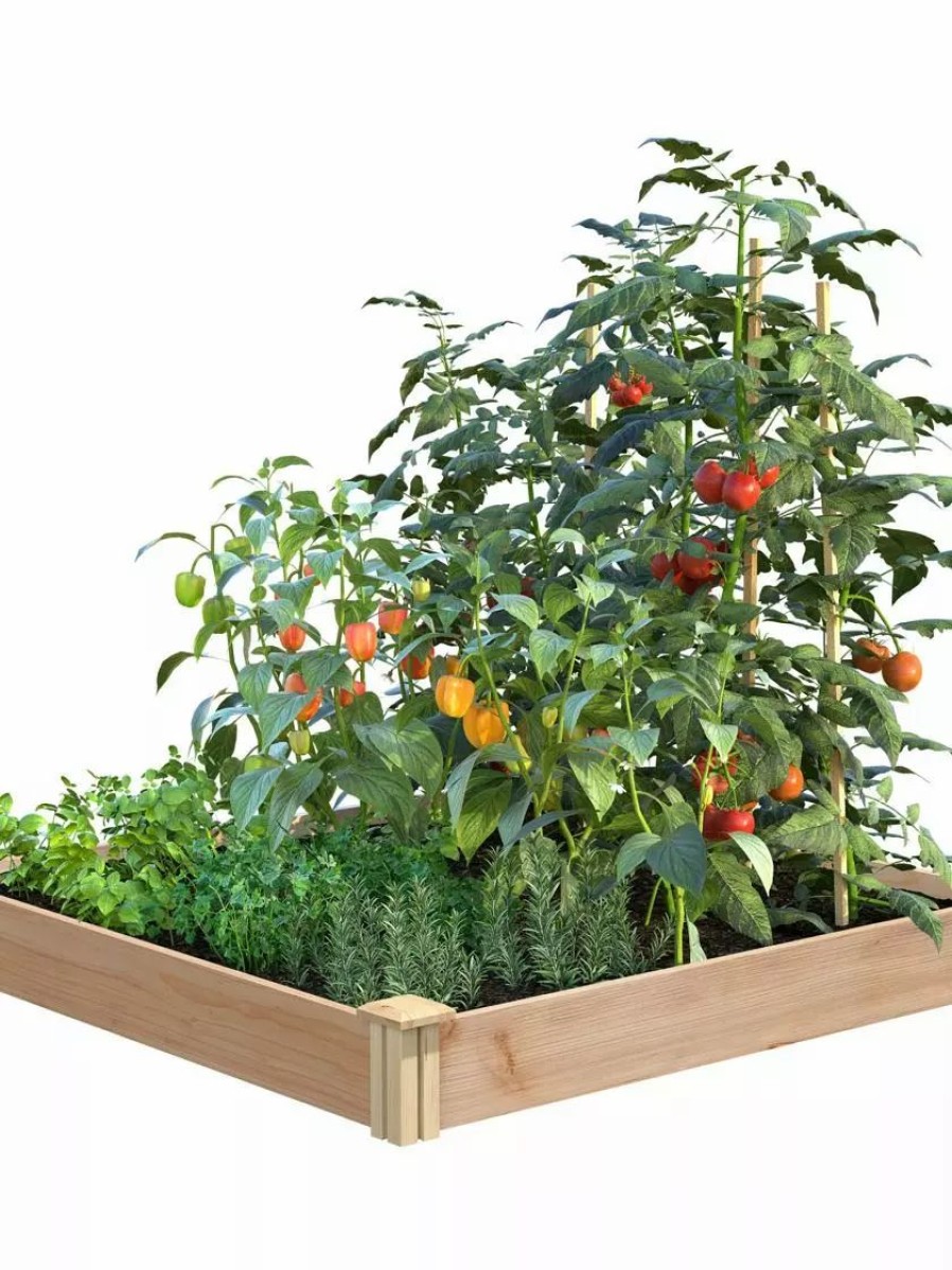 Planters & Raised Beds * | Prp Cedar Raised Garden Bed, 4 X 4 X 6