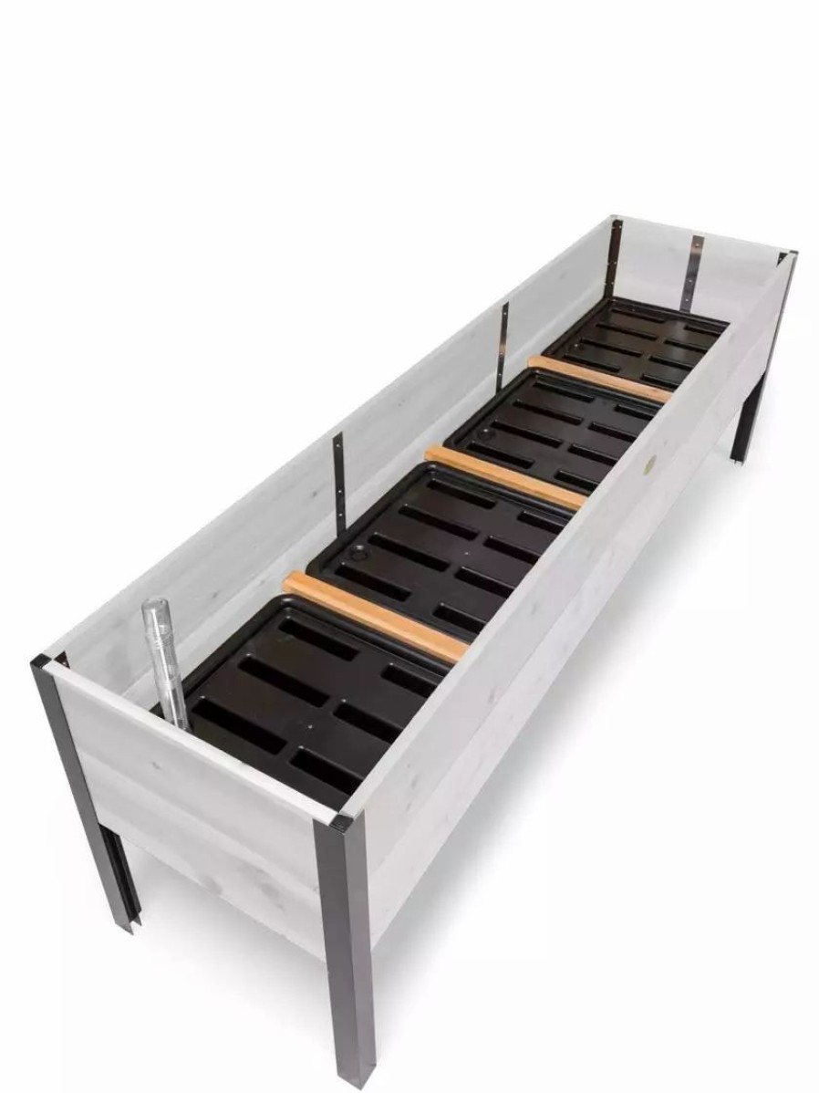 Planters & Raised Beds * | Gsc Self-Watering Eco-Stained Elevated Planter Box, 2 X 8