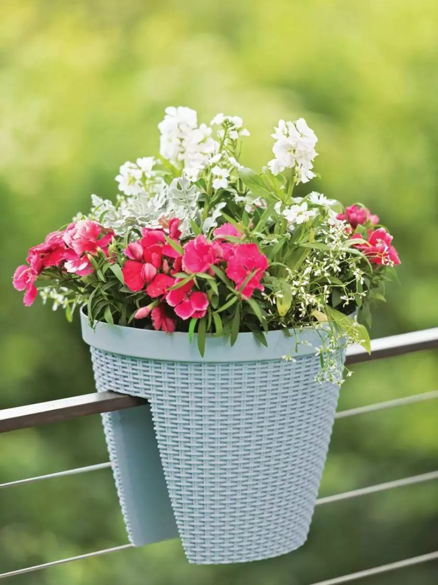 Planters & Raised Beds * | Gsc Weave Round Railing Planter, 11