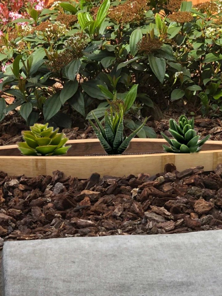 Planters & Raised Beds * | Gsc Wine Barrel Succulent Planter