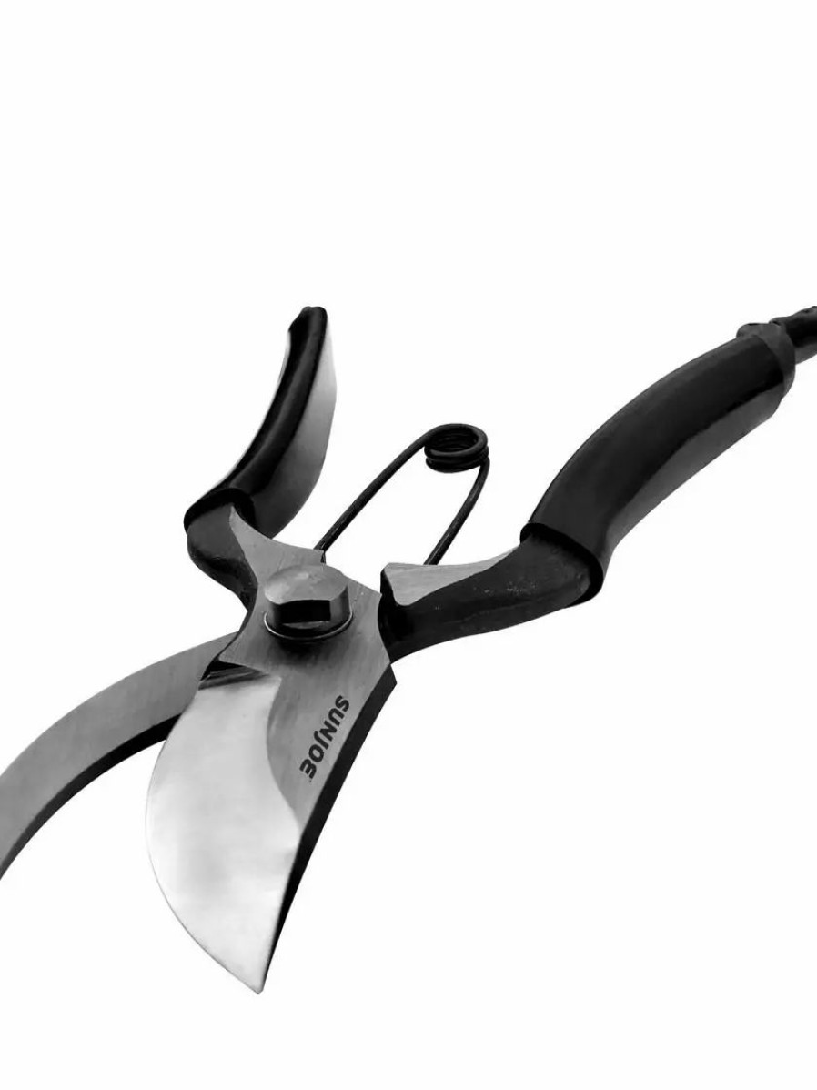 Garden Tools * | Gsc Sun Joe By Nisaku Njpsc1 Carbon Steel Pruner/Secateurs With Genuine Leather Holster And Non-Slip Grip