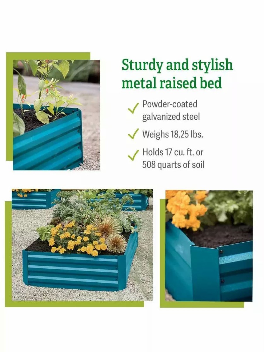 Planters & Raised Beds * | Gsc Demeter Corrugated Metal Raised Bed, 34 X 68