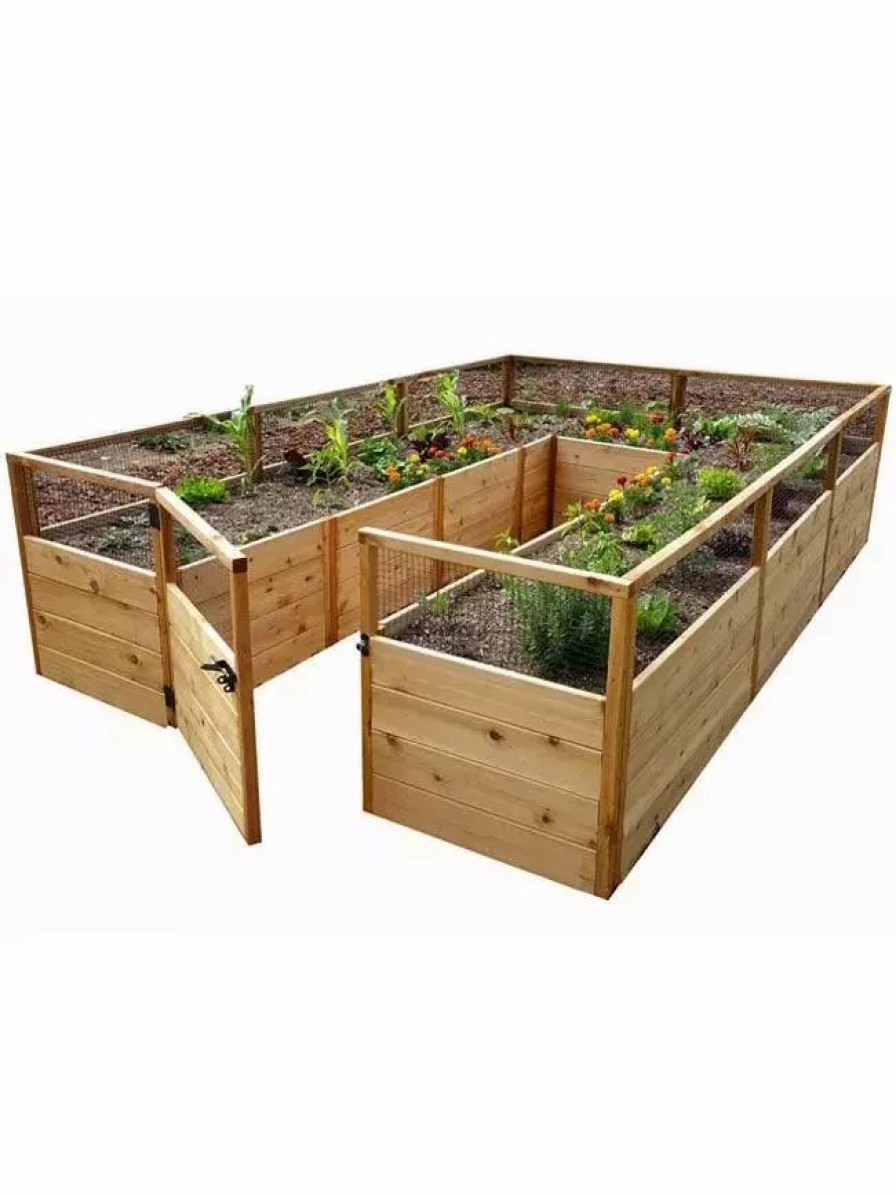 Planters & Raised Beds * | Gsc Garden In A Box Cedar Raised Bed, 8 X 12