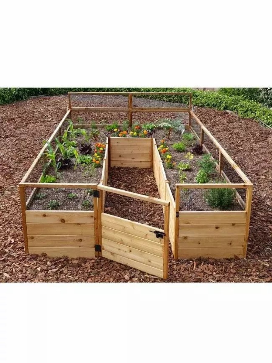 Planters & Raised Beds * | Gsc Garden In A Box Cedar Raised Bed, 8 X 12