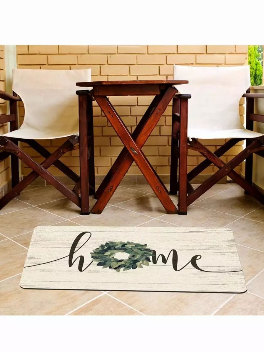 Home & Kitchen * | Gsc Foflor Home With Wreath Mat, 23 X 36