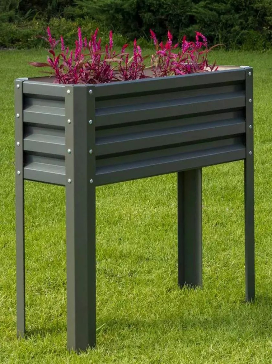 Planters & Raised Beds * | Gsc Metal Double Height Raised Garden Bed