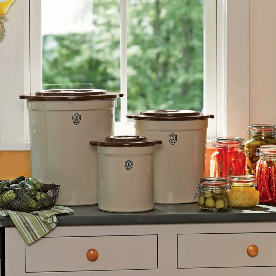 Home & Kitchen * | Gsc Stoneware Crock Covers