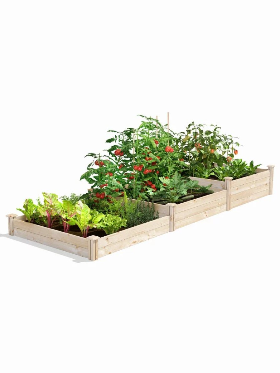 Planters & Raised Beds * | Gsc 3-Tier Pine Raised Garden Bed, 4'X12