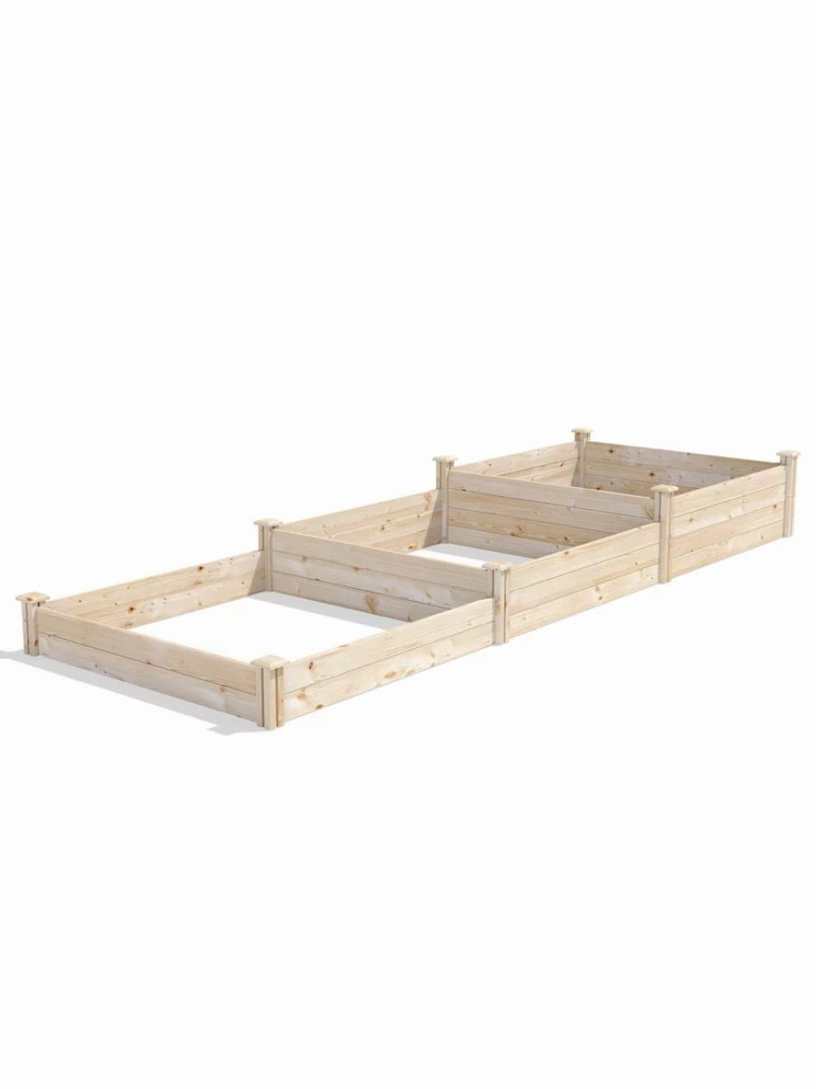 Planters & Raised Beds * | Gsc 3-Tier Pine Raised Garden Bed, 4'X12