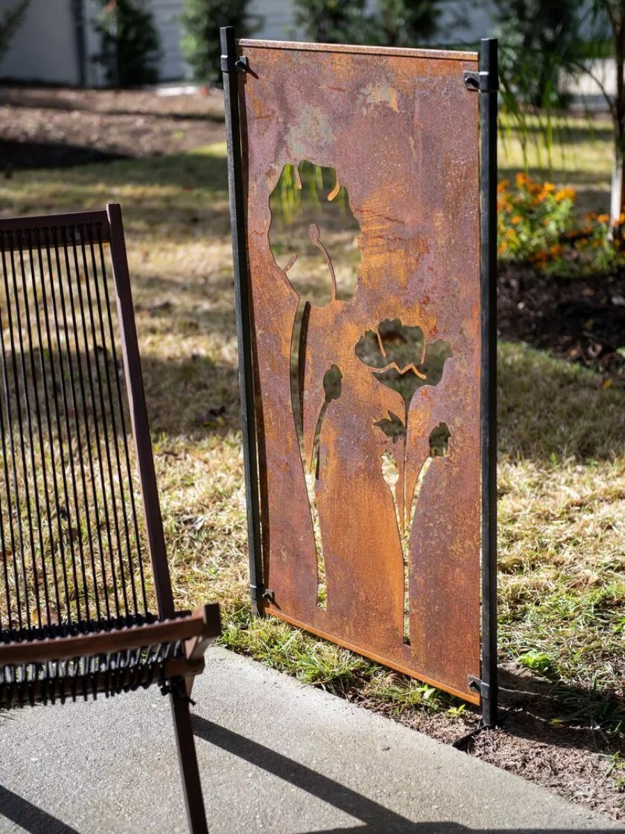 Landscaping Tools & Supplies * | Gsc Poppy Corten Steel Screen